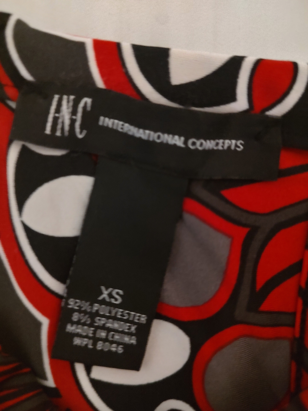 INC International Concepts Black Maxi Dress with Red Medallion Print - Picture 4 of 4